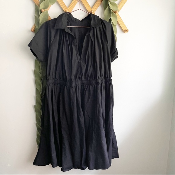 Eshakti Black Cotton Poplin Dress - Picture 4 of 10